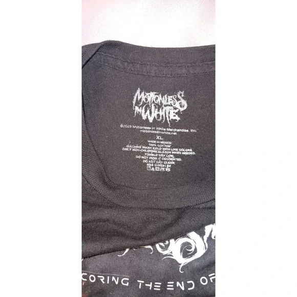 Motionless in White Shirt Mens Medium 2022 Tour Band Scoring End of the World XL - Picture 3 of 7